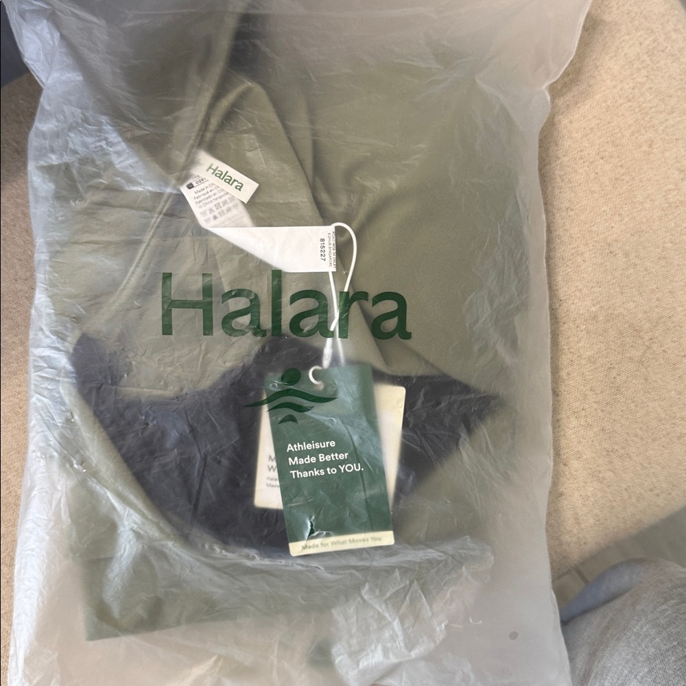 HALARA Sleeveless Olive Green V-Neck forming Jumpsuit size SMALL - Picture 3 of 11